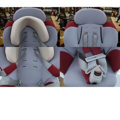 【商談中】 チャイルドシート アップリカ マシュマロJターン 新生児～4歳頃 3点式シートベルトのみ対応 前・後・横向きベッド グレー×レッド 札幌市 清田区 平岡の画像