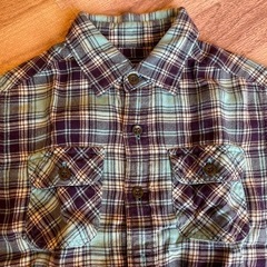 男女兼用チェックシャツ110センチ♪の画像