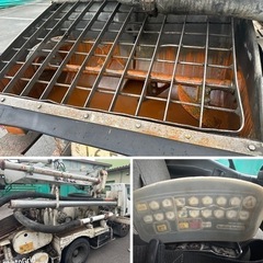 NOX.PM適合!車検R6年3月、H9年三菱キャンター排ガス規制対応マフラー装着車！極東製コンクリートポンプ車PH20-11！真空、ラジコン動作OKの画像