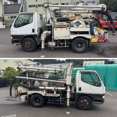 NOX.PM適合!車検R6年3月、H9年三菱キャンター排ガス規制対応マフラー装着車！極東製コンクリートポンプ車PH20-11！真空、ラジコン動作OKの画像