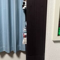 本棚　コミックラック　ダークブラウンの画像