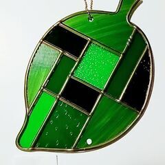グラスアート作品48　リーフ　2000円以上お買い上げの方にはプ...