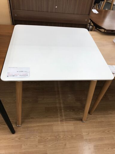 ★ジモティ割あり★  ダイニングテーブル 白 H74×W80.5×D80.5 クリーニング済み KJ2203