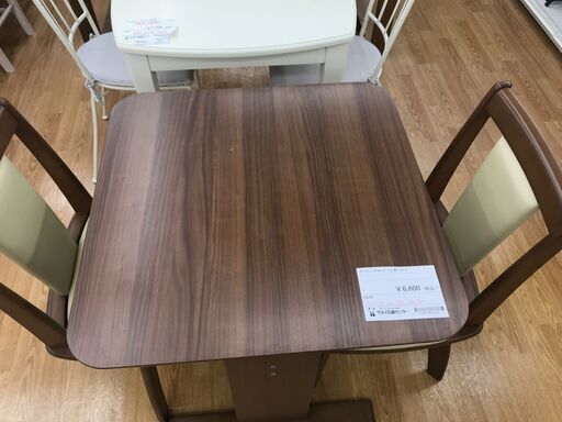 ★ジモティ割あり★ ニトリ ダイニングセット2人用 茶 H70×W70×D70 クリーニング済み KJ2204