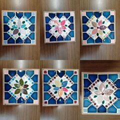 タイルアート体験★鍋敷きの画像