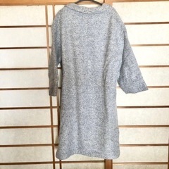 オーダーメイド ロングコート S 〜 M グレー 水玉 裏地付きの画像
