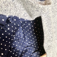 オーダーメイド ロングコート S 〜 M グレー 水玉 裏地付きの画像