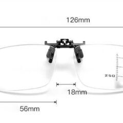 【新品】老眼鏡 クリップ式跳ね上げ 遠近両用累進多焦点 ブルーライト（度数は、説明欄に記載あり）の画像