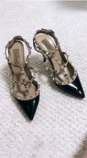 美品！VALENTINO バレンティノ ロックスタッズ ヒール パンプス