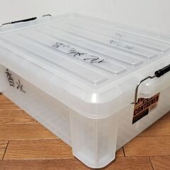 アイリスオーヤマ バックルコンテナ 収納ケース 半透明 BL-22 蓋付きの画像
