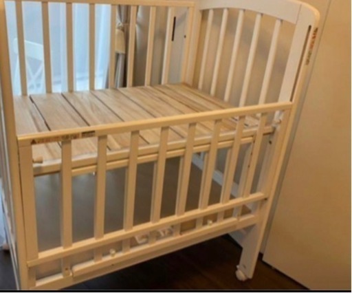 カトージ　比較的美品ミニベビーベッド&敷布団＆ベッドガード＆防水シーツ一式セット　KATOJI