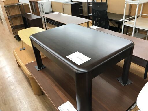 ★ジモティ割あり★  テーブル 茶 H42×W92×D60 クリーニング済み KJ2206