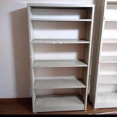 スチール本棚　古道具　食器棚