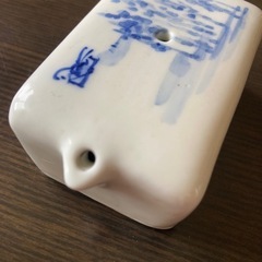 書道用水滴　陶器製　水差し　書道具　竹林柄　中国製の画像