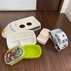男の子セット　　お子様ランチプレート　お弁当箱セットの画像