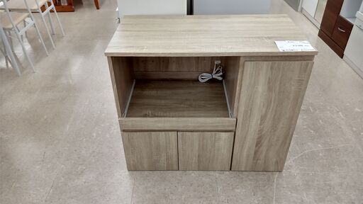 ★ジモティ割あり★  レンジ台 ナチュラル H75×D47×W90 クリーニング済み TJ1208