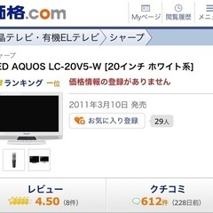 商談中　AQUOS TV SHARPの画像