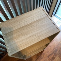 3段ボックス　薄茶色の画像