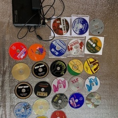 外付けDVDドライブと映画DVDと音楽CDまとめて