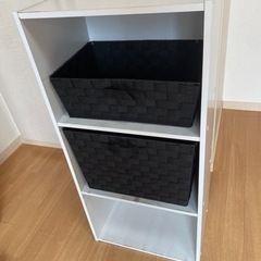 3段ボックス(白)の画像