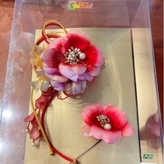 【10000円相当】花飾り　髪飾り　ヘアアクセサリー　成人式　七五三　披露宴　振袖　浴衣　ヘッドドレス　ヘアピン　かんざしの画像