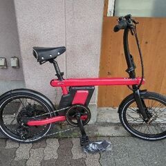 CANOVER[カノーバー]TR-Z1 20吋電動アシスト自転車 7.6Ahバッテリー+充電器+キー2本付き(レッド)