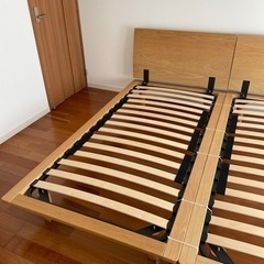 無印良品☆シングルベッドフレーム☆オーク☆ヘッドボードもセット