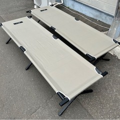 お引取り限定 美品 FIELDOOR アウトドアコット キャンプ...