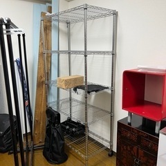 【受け渡し予定者決定】高さ178cm 5段スチールラック エレク...
