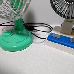 USB 卓上 ミニ 扇風機 2台 レトロデザインの画像