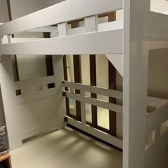 ロフトベッド　ホワイト　シングル