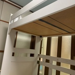 ロフトベッド　ホワイト　シングルの画像