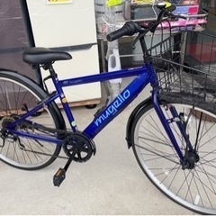 ★中古自転車！定価33000円イオンバイク　ムジェロc 自転車　ブルー　シティサイクルの画像