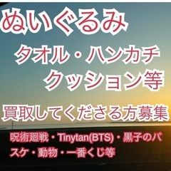 引越しのためぬいぐるみ・タオル・クッション・グッズお譲りします‼️