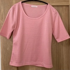 【中古】ラメストライプTシャツ　Sサイズ