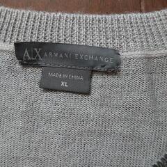 メンズＸＬ薄手ニットアルマーニエクスチェンジ　グレーの画像