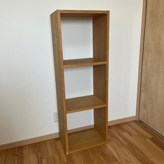 無印良品　スタッキングシェルフ　オーク材　3段　棚　