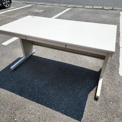 KOKUYO コクヨ 事務机 引出し付 ホワイト オフィスデスク 平机