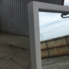 白い姿見　縦長ミラーの画像