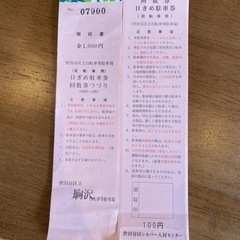 駐輪券（世田谷区駒沢）12枚