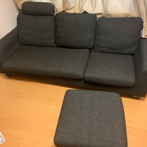 ソファー　黒　