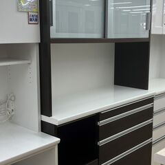 松田家具 2面レンジボード ボード 収納 オートクロージャ No.3291● ※現金、クレジット、ぺイペイ、スマホ決済対応※