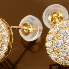 K18 ダイヤモンド ピアス 品番p22-17の画像