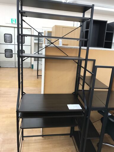 ★ジモティ割あり★  PCデスク 茶 H183×W75×D45 クリーニング済み KJ2219