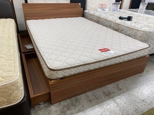 【愛品館 江戸川店】Francebed（フランスベッド）収納付きダブルベッド ID:153-018640-007