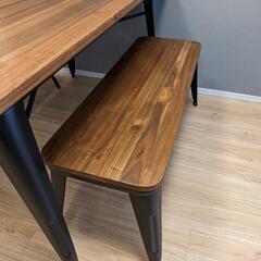 取引確定済】LOWYA ダイニングセット4人掛け 定価59,999円 黒 アイアン