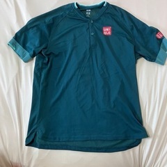 ロジャーフェデラー選手着用デザイン UNIQLO シャツ XL 緑
