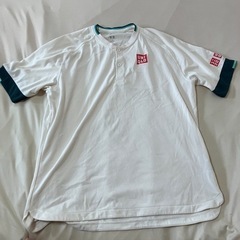ロジャーフェデラー選手着用デザイン UNIQLO シャツ XL 白