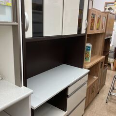 2面レンジボード モノトーン調 収納 No.3268● ※現金、クレジット、ぺイペイ、スマホ決済対応※