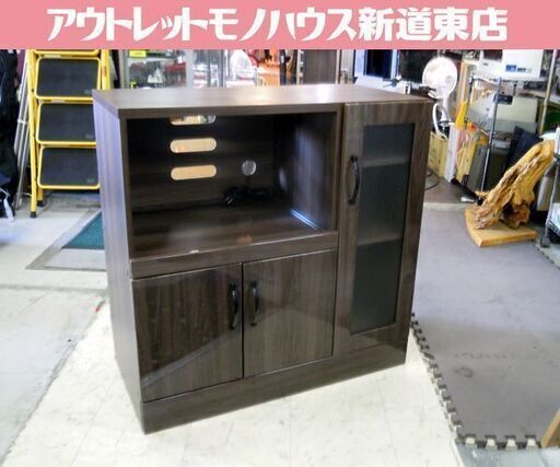 ニトリ ダークブラウン キッチンカウンターのご紹介です！ 食器